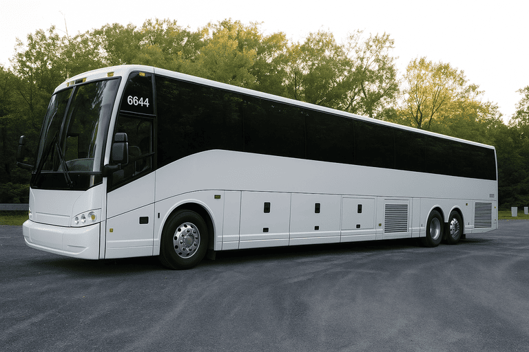 exterior of Manchester Coach Bus Service coach bus