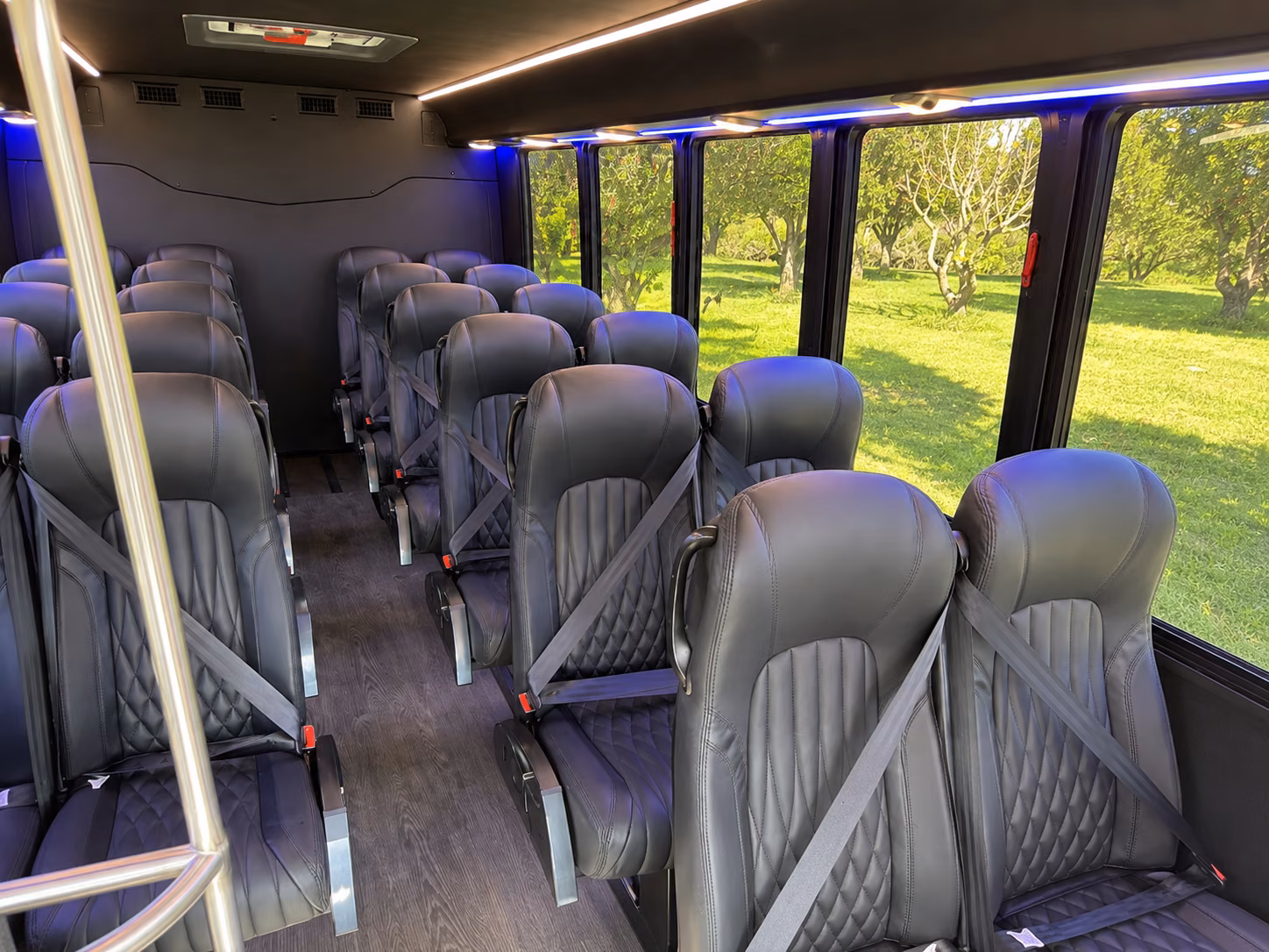 manchester 15 passenger minibus interior