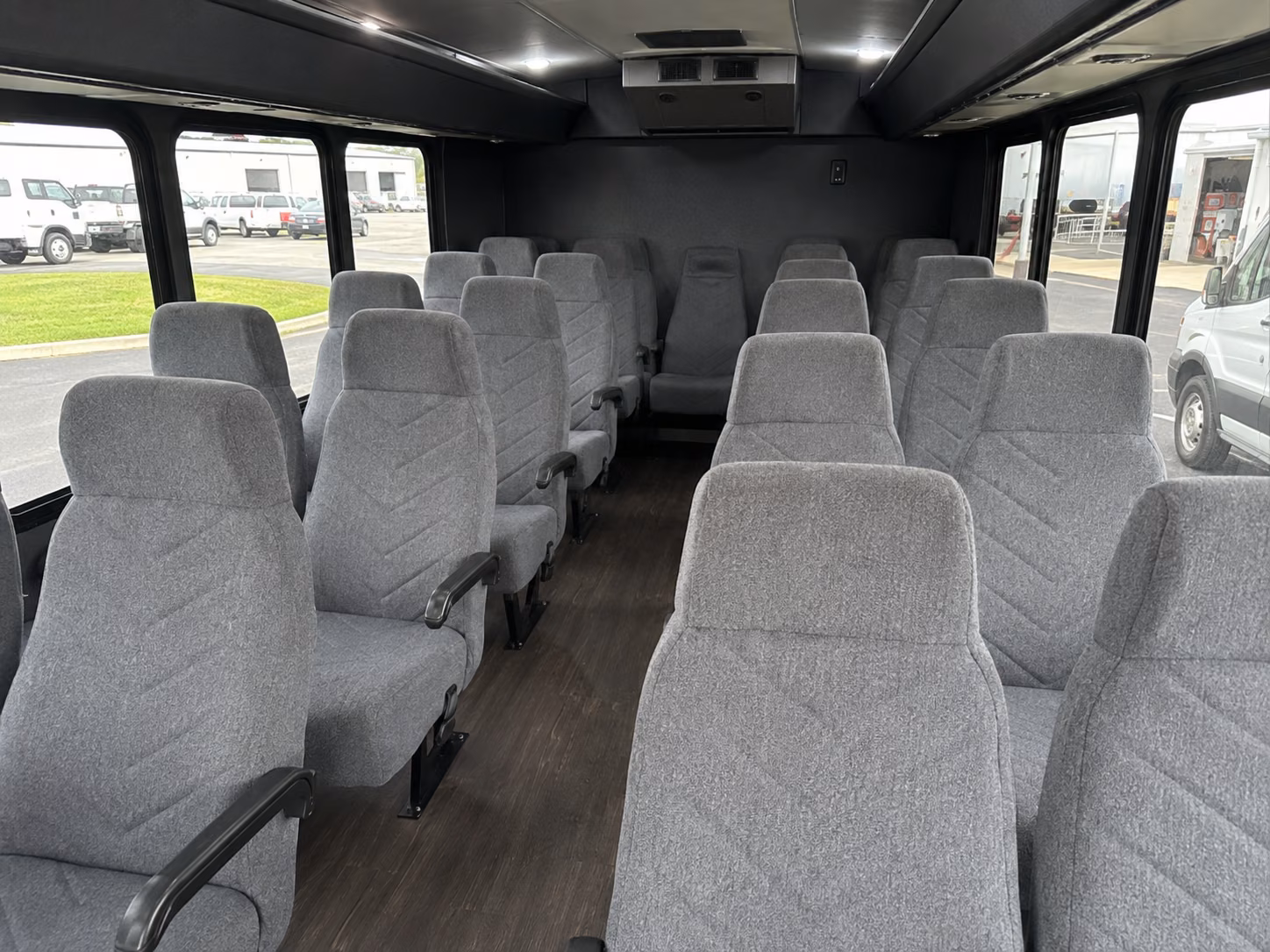 manchester 18 passenger minibus interior