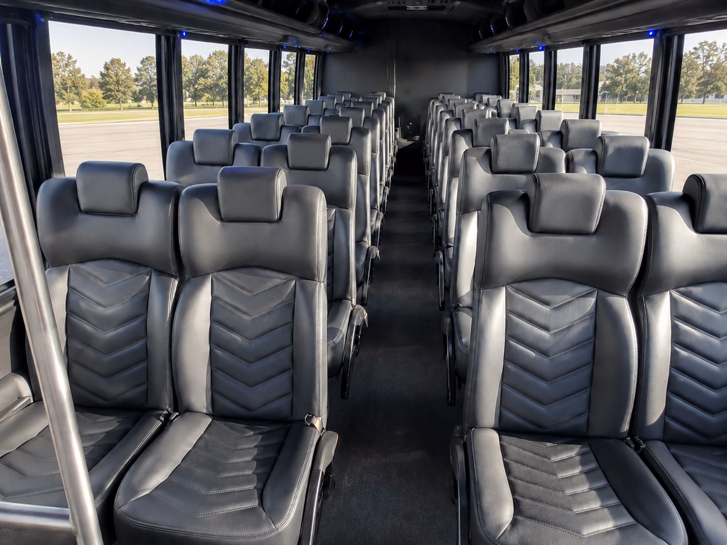 manchester 20 passenger minibus inside