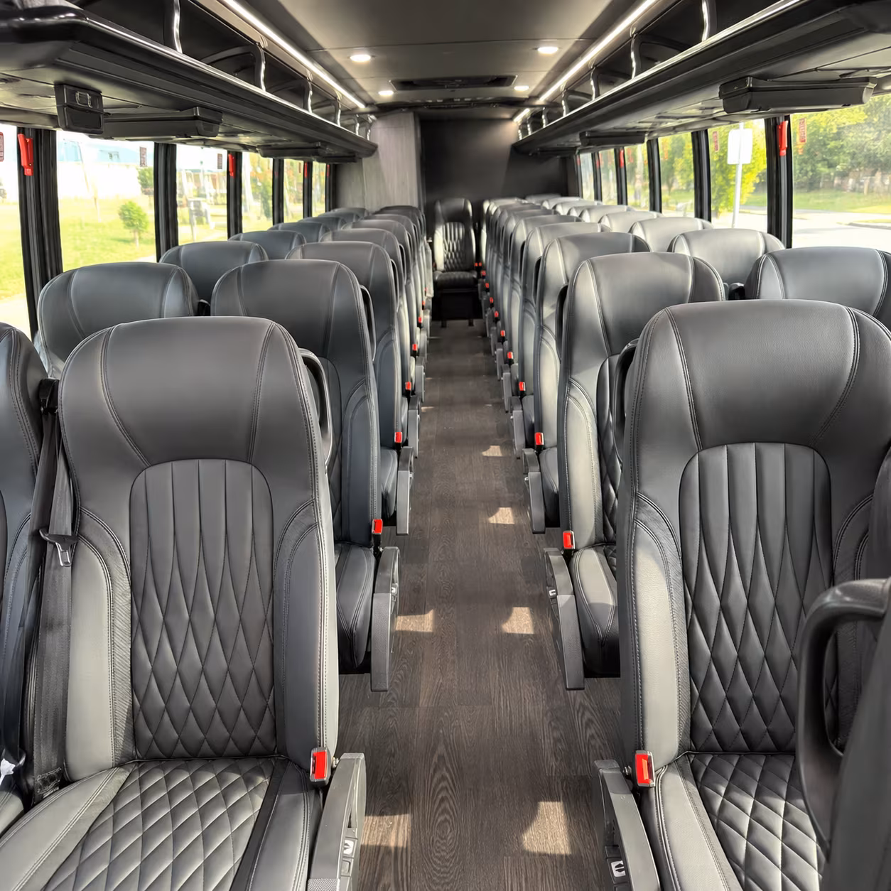 manchester 25 passenger minibus inside