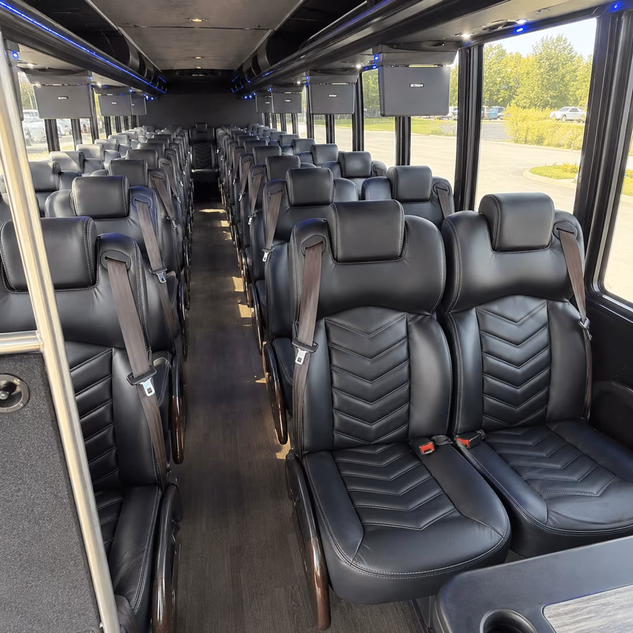 manchester 28 passenger minibus inside
