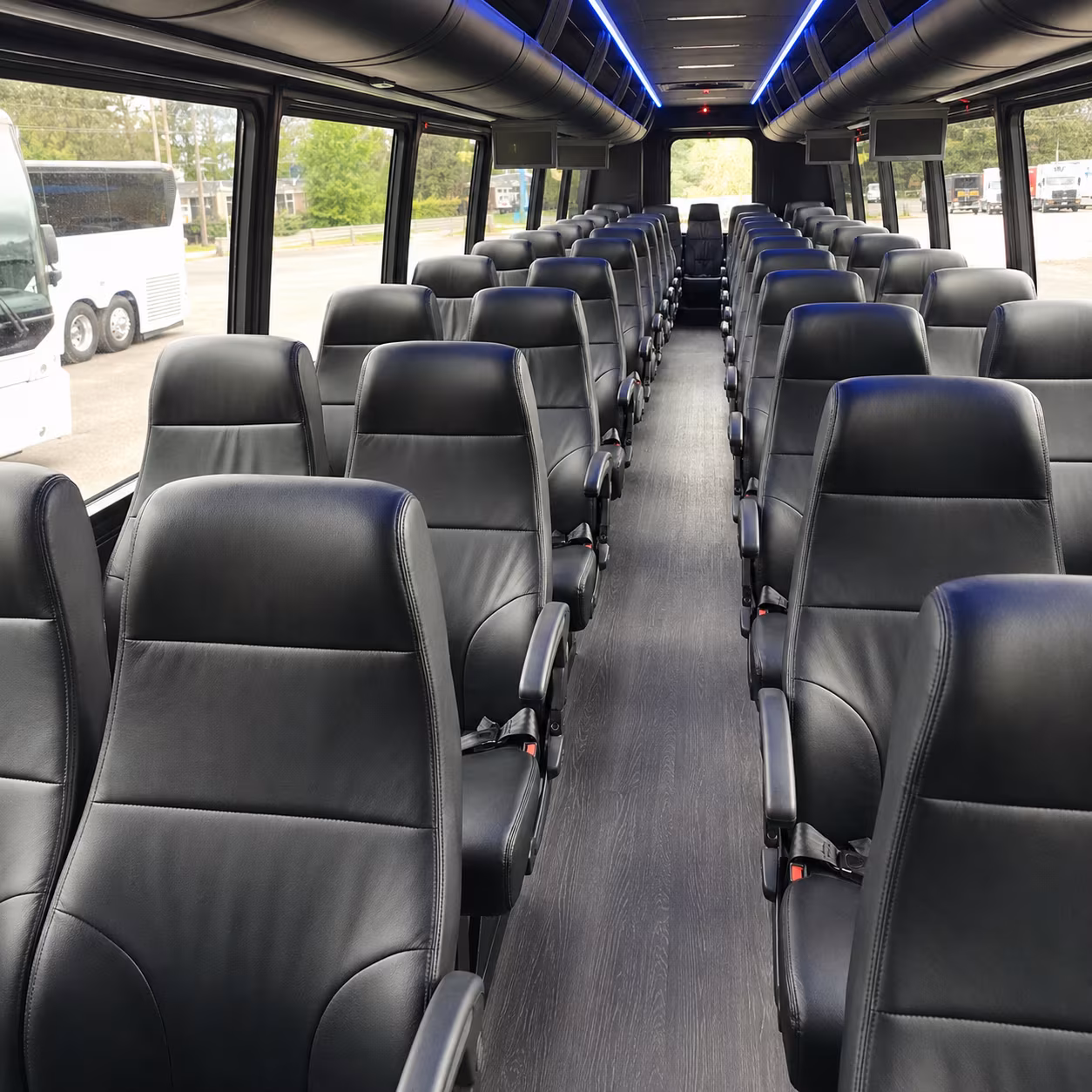 manchester 28 passenger minibus interior