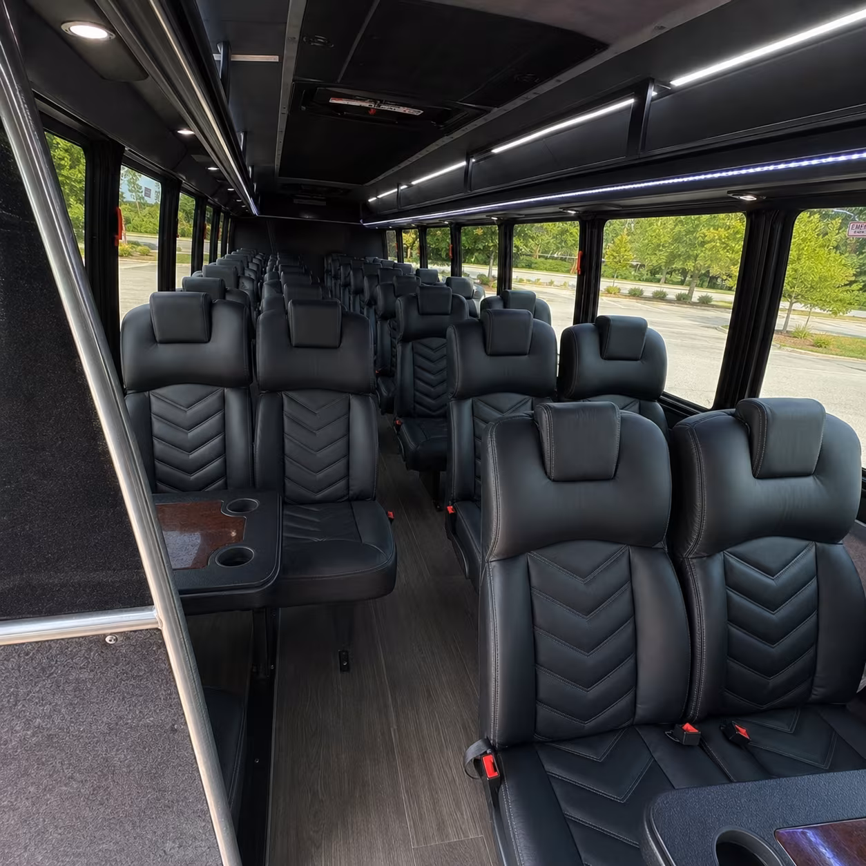 manchester 35 passenger minibus inside