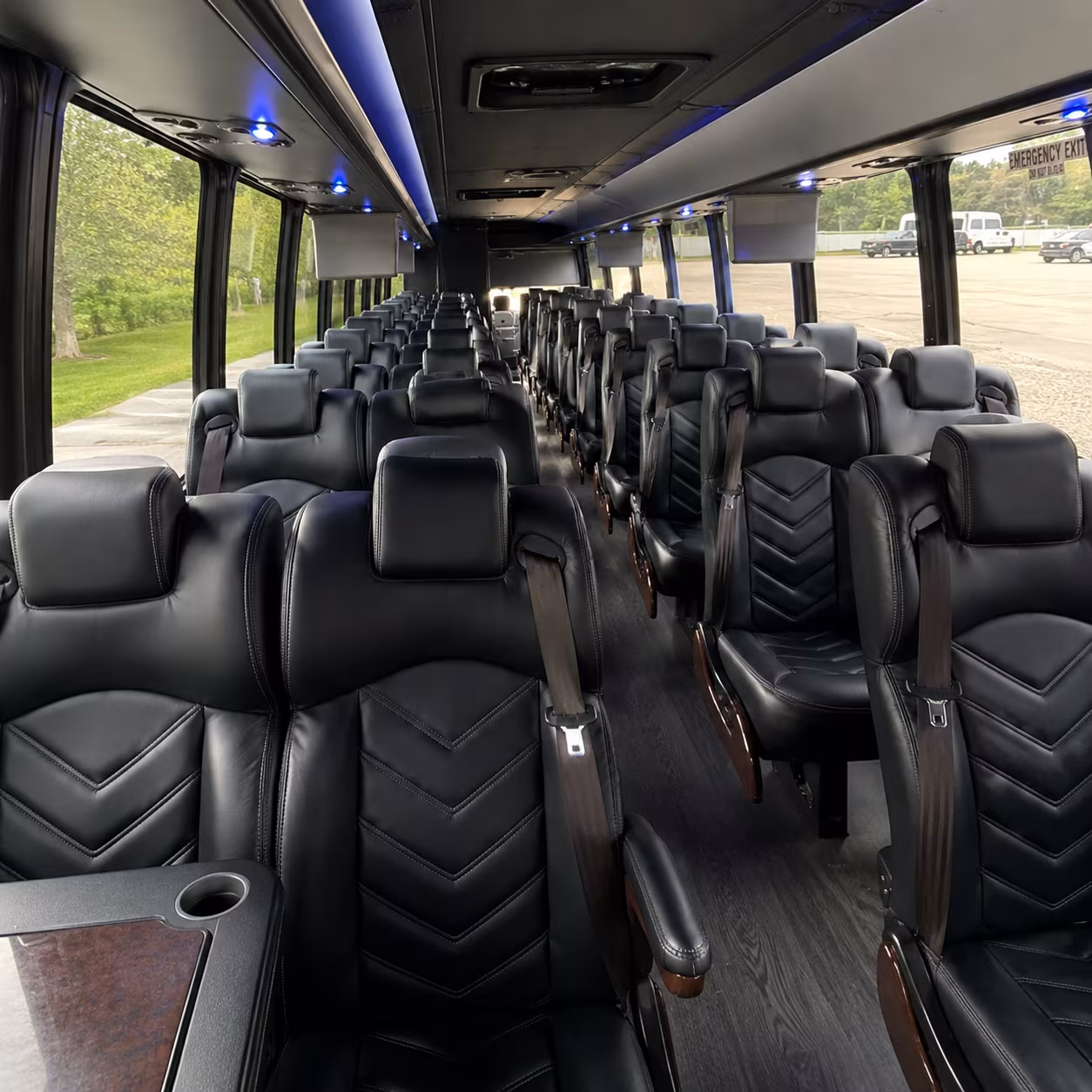 manchester 35 passenger minibus interior