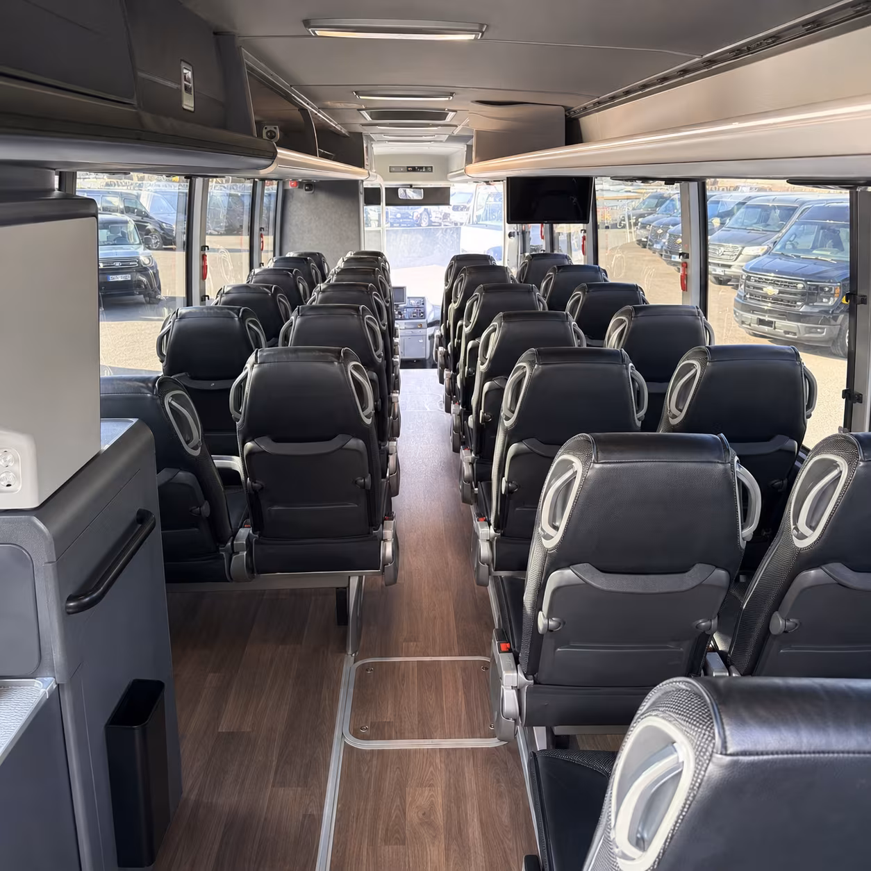 manchester 56 passenger charter bus interior