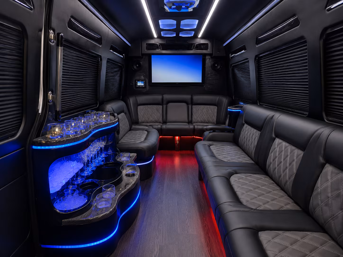 manchester sprinter limousine inside