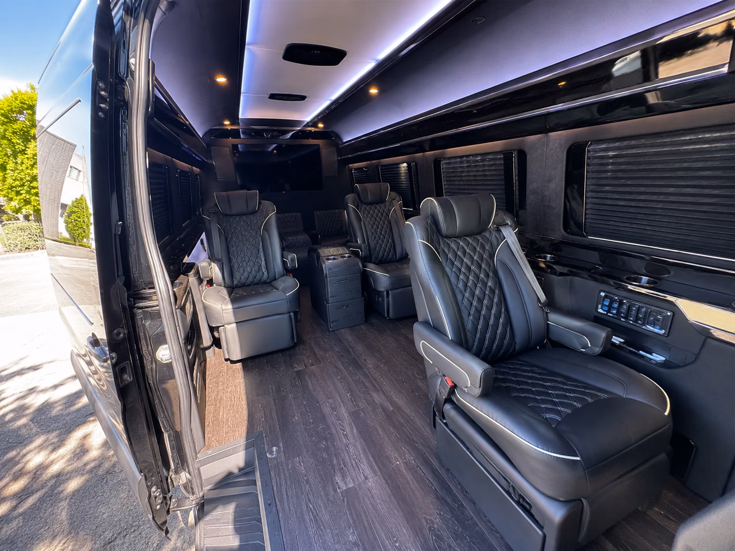 manchester sprinter van with driver inside
